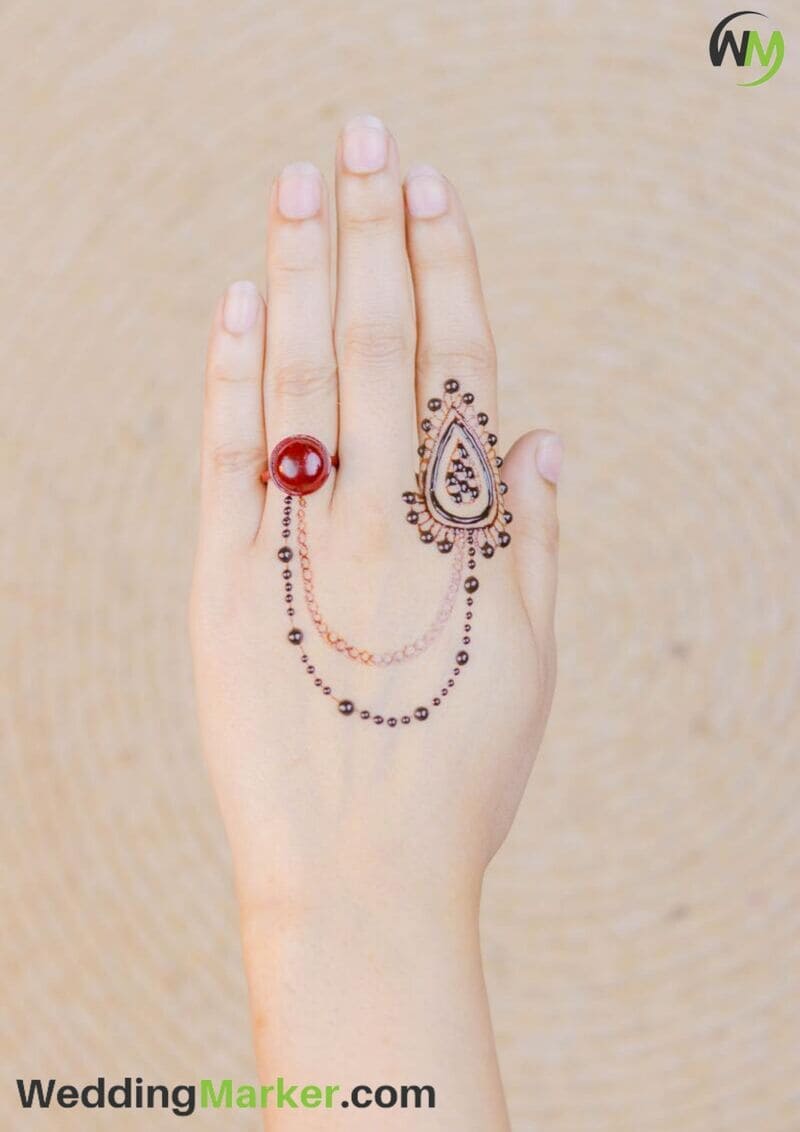 simple mehndi design for finger 14