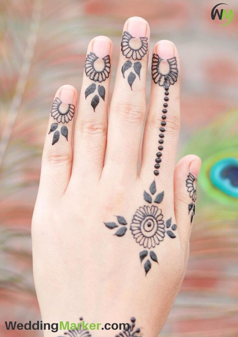 In love with this simple finger design ✨ Instagram- henna_by_hafsahx #... |  TikTok