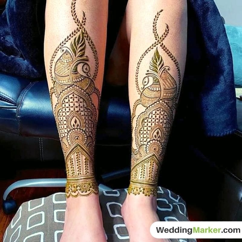 simple mehndi design for foot 21