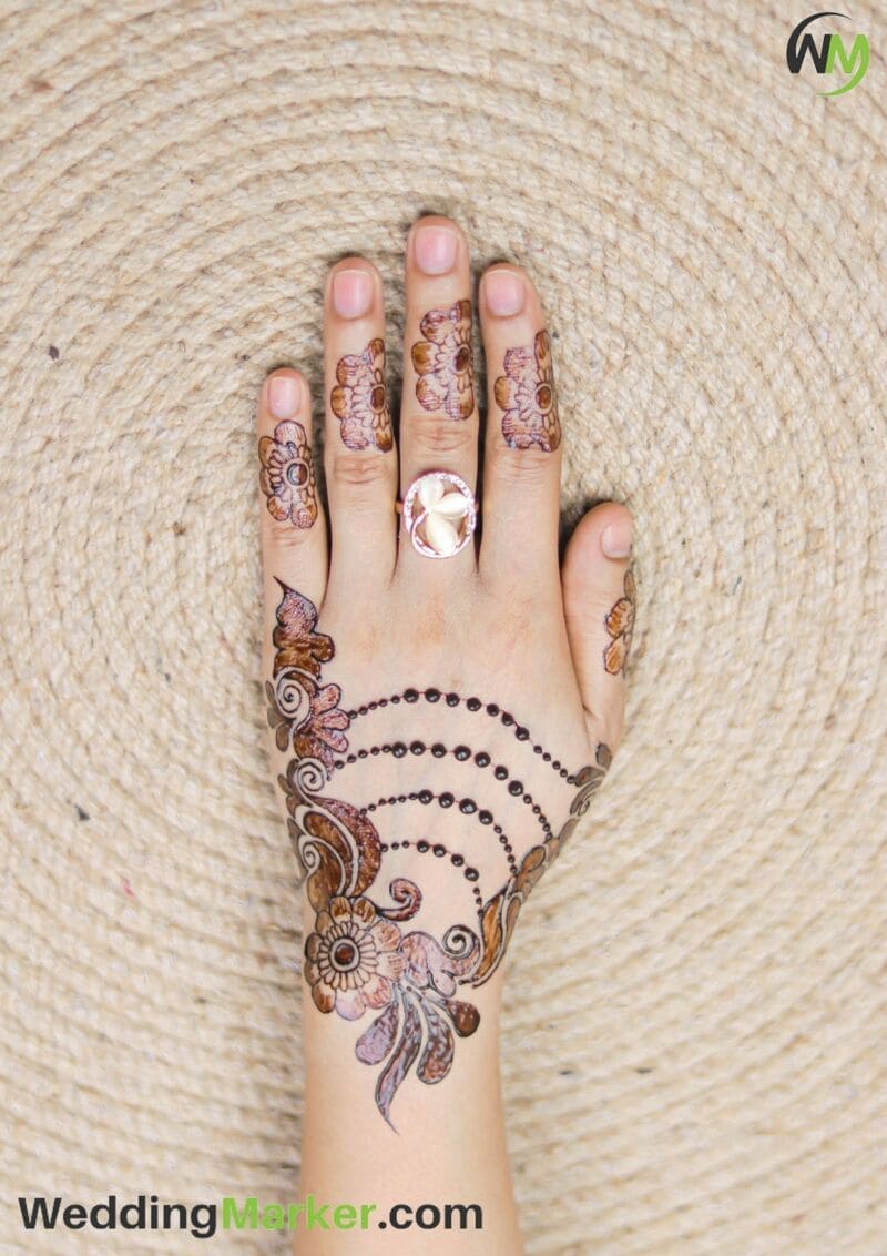 simple mehndi designs for wrist 22